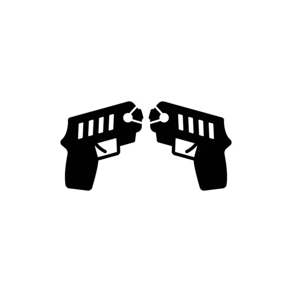 Stun Pistola Icona Vettoriale Modello Illustrazione Logo Design — Vettoriale Stock