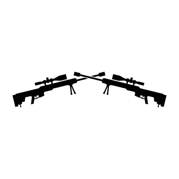 Снайпер Значок Векторний Шаблон Ілюстрація Логотип Дизайн — стоковий вектор