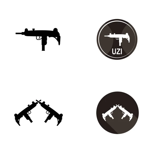 Uzi Icon Vector Template Illustration Logo Design — Stock Vector