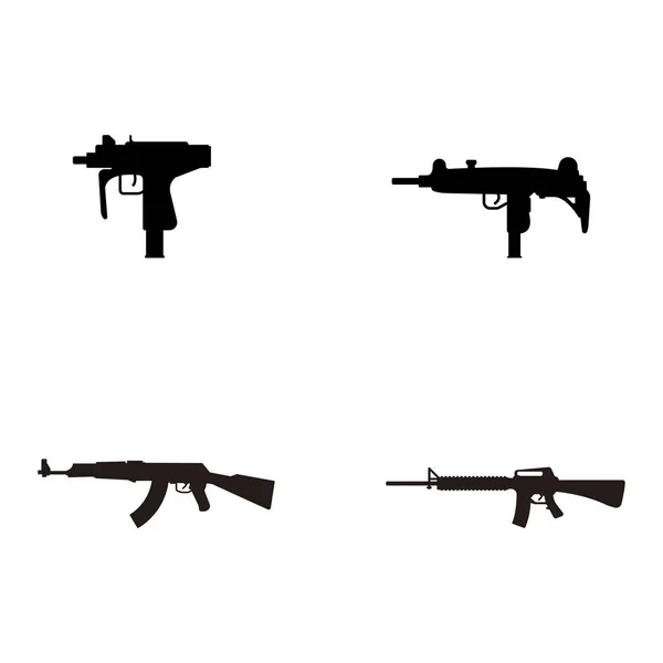 Дизайн Логотипа Вектора Иконки Огнестрельного Оружия — стоковый вектор