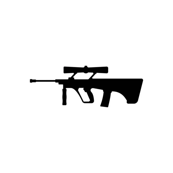 Desain Logo Gambar Ikon Vektor Senjata Aug - Stok Vektor