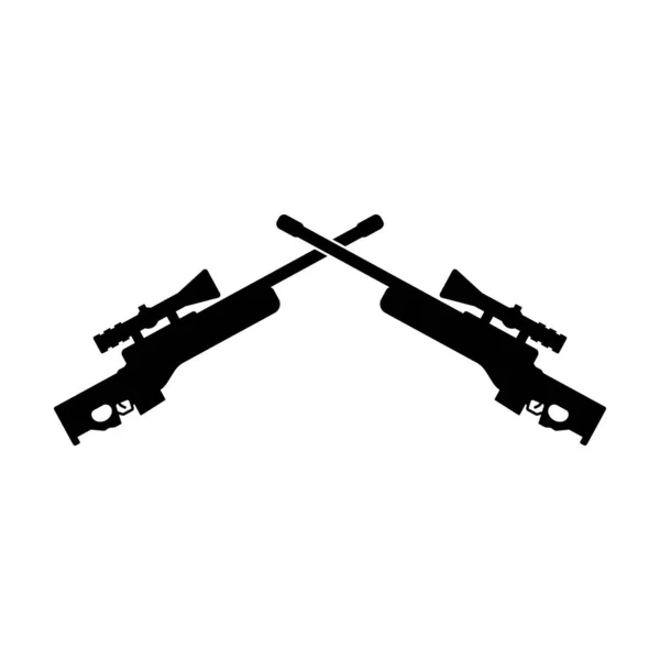 Sniper Icon Vector Template Illustration Logo Design — Stock Vector