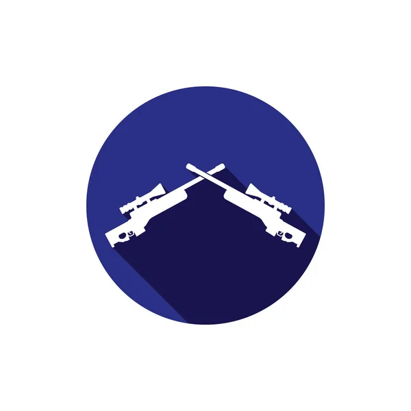 Sniper Icon Vector Template Illustration Logo Design — Stock Vector