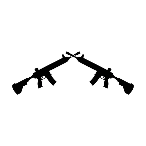 M416 Weapon Icon Vector Template Illustration Logo Design — Stock Vector
