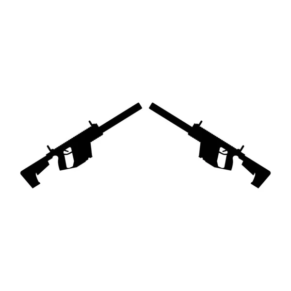 Pistola Icono Vector Plantilla Ilustración Logo Diseño — Vector de stock