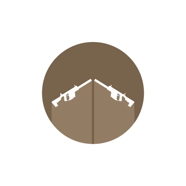 Gun Icon Vector Template Illustration Logo Design — Stock Vector