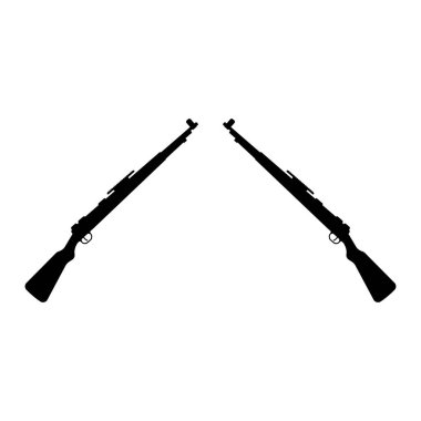 Ateşli Silahlar ikonu vektör şablonu çizim logosu tasarımı