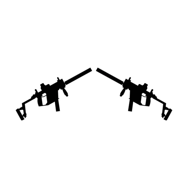 Armas Fogo Ícone Vetor Modelo Ilustração Logotipo Design — Vetor de Stock
