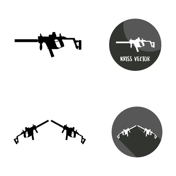 Modello Vettoriale Icona Armi Fuoco Illustrazione Logo Design — Vettoriale Stock