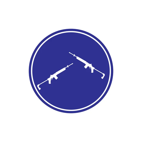 Modello Vettoriale Icona Armi Fuoco Illustrazione Logo Design — Vettoriale Stock
