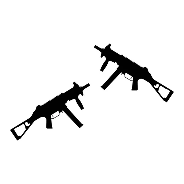 Icono Armas Fuego Vector Plantilla Ilustración Logo Diseño — Archivo Imágenes Vectoriales