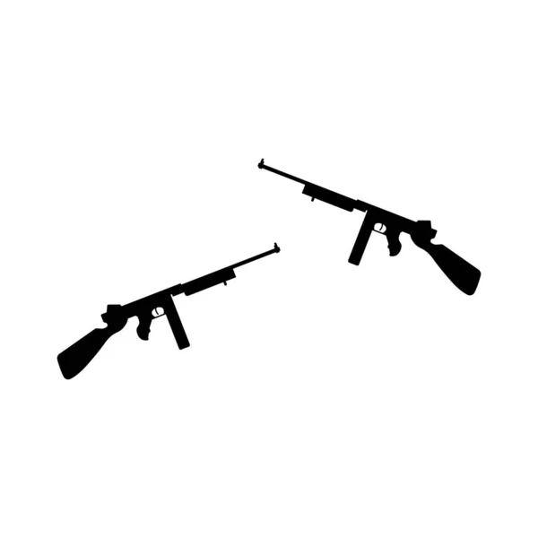 Návrh Loga Vektorové Šablony Ikon Střelných Zbraní — Stockový vektor