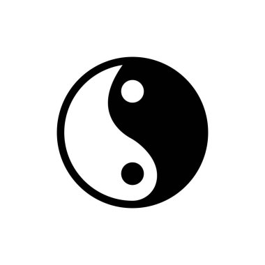 Yin yang simge vektör şablonu logo tasarımı