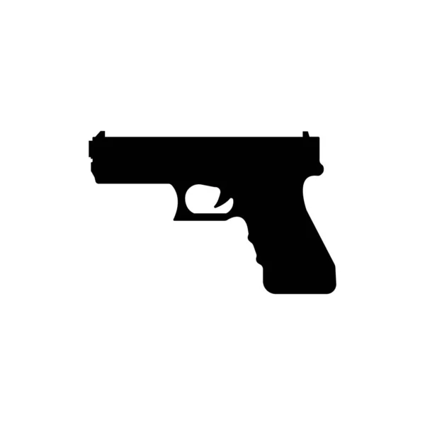 Ateşli Silahlar Ikonu Vektör Şablonu Çizim Logosu Tasarımı — Stok Vektör