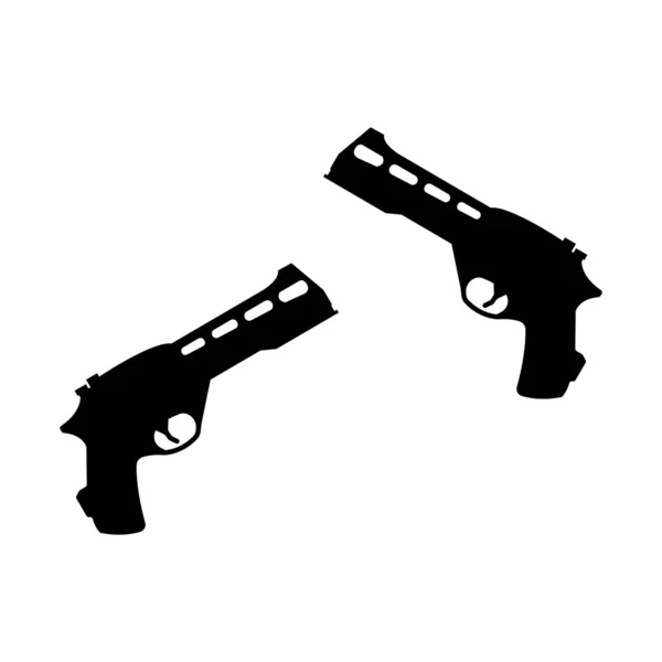 Ateşli Silahlar Ikonu Vektör Şablonu Çizim Logosu Tasarımı — Stok Vektör