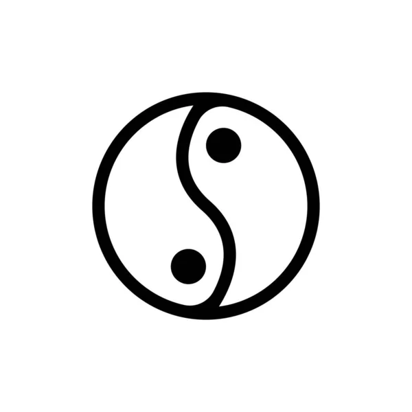 Yin Yang Εικονίδιο Διάνυσμα Πρότυπο Εικονογράφηση Λογότυπο Σχεδιασμό — Διανυσματικό Αρχείο