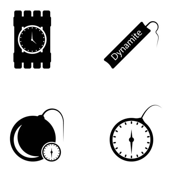 Дизайн Логотипа Векторного Шаблона Бомбы Замедленного Действия — стоковый вектор