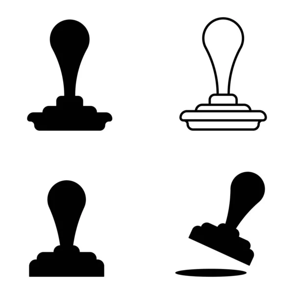 Icône Timbre Modèle Vectoriel Illustration Logo Design — Image vectorielle
