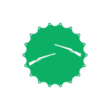 Ateşli Silahlar ikonu vektör şablonu çizim logosu tasarımı