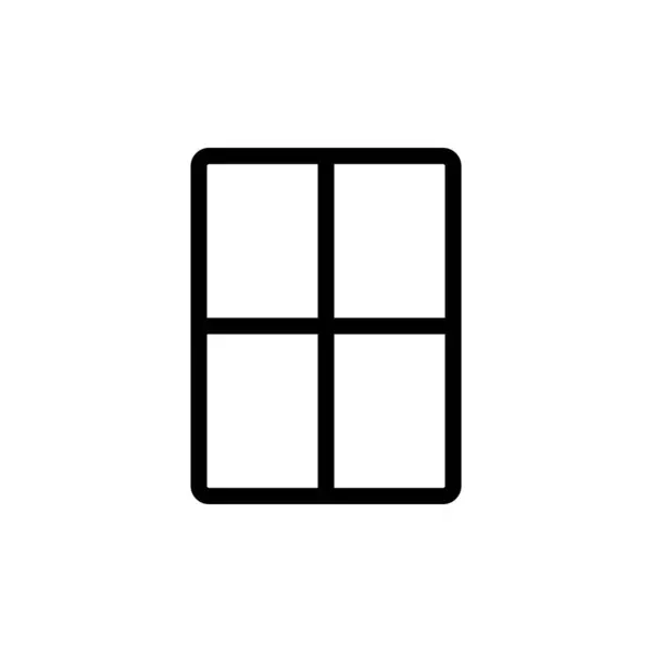 Fenster Symbol Vektor Vorlage Illustration Logo Design — Stockvektor