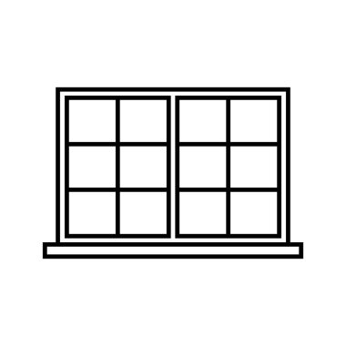 pencere simgesi vektör şablonu çizim logosu tasarımı