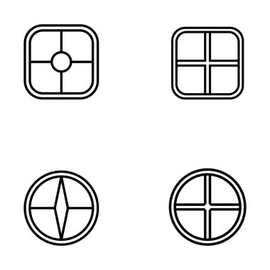 pencere simgesi vektör şablonu çizim logosu tasarımı