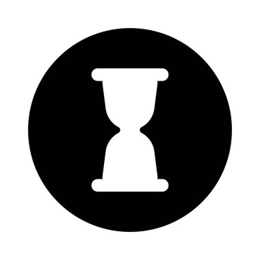 kum saati simgesi vektör şablonu çizim logosu tasarımı