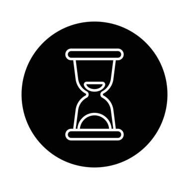 kum saati simgesi vektör şablonu çizim logosu tasarımı