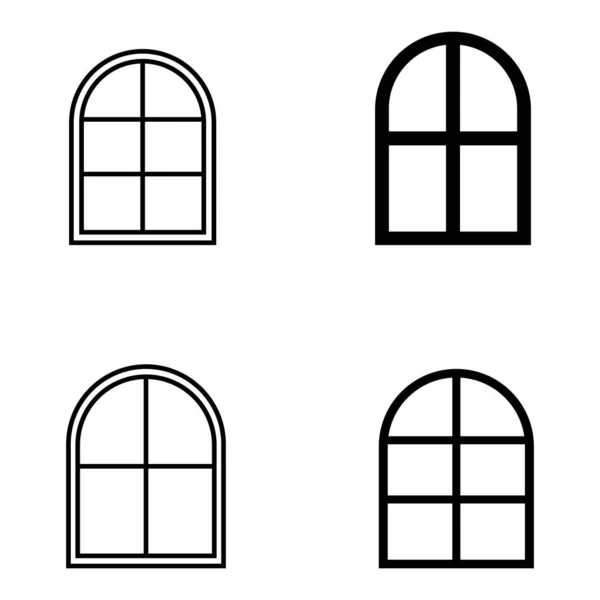 Fönster Ikon Vektor Mall Illustration Logotyp Design — Stock vektor