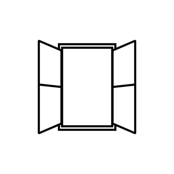 Icône Fenêtre Vectoriel Modèle Illustration Logo Design — Image vectorielle