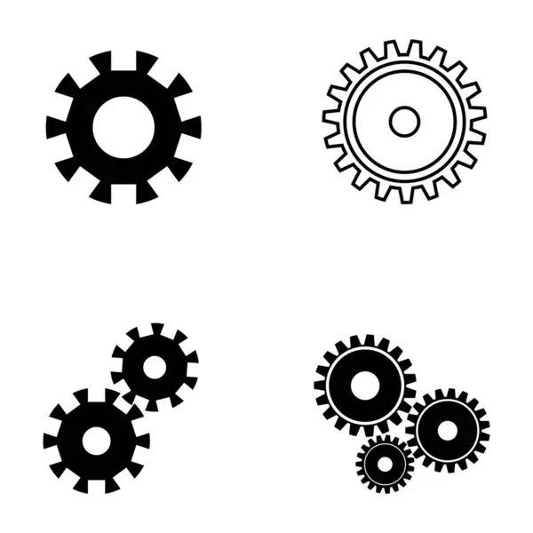 Ícone Engrenagem Modelo Vetor Ilustração Logotipo Design — Vetor de Stock