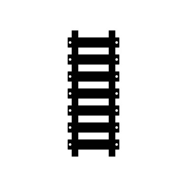 Demiryolu simgesi vektör şablonu illüstrasyon logo tasarımı