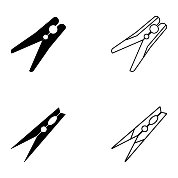 Kumaş Pin Vektör Şablonu Çizim Logosu Tasarımı — Stok Vektör