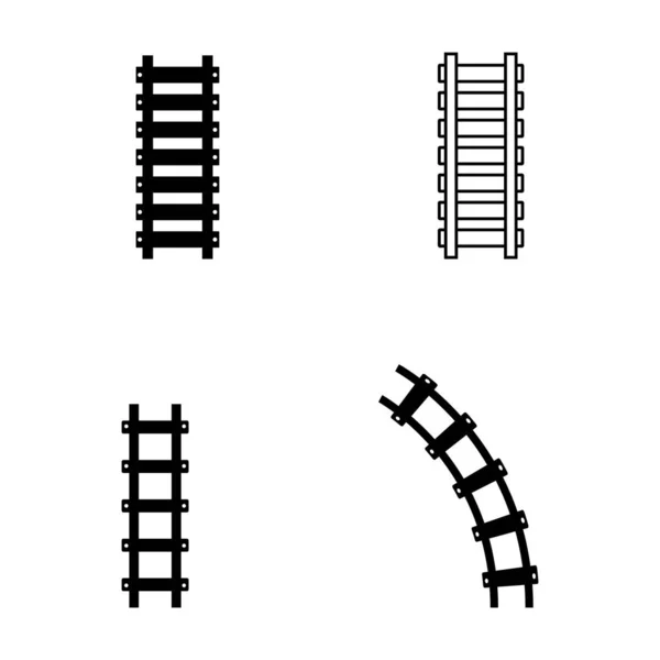 Järnvägsikonen Vektor Mall Illustration Logotyp Design — Stock vektor