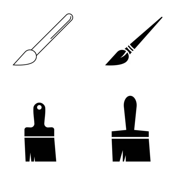 Pinsel Symbol Vektor Vorlage Illustration Logo Design — Stockvektor