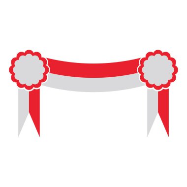 Endonezya bayrak ikonu vektör şablonu illüstrasyon logo tasarımı