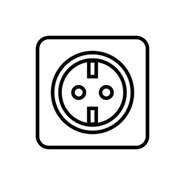 soket simgesi vektör şablonu çizim logosu tasarımı
