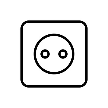 soket simgesi vektör şablonu çizim logosu tasarımı