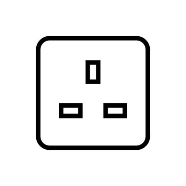 soket simgesi vektör şablonu çizim logosu tasarımı