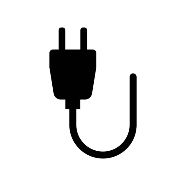 Plug Socket Ícone Vetor Modelo Ilustração Logotipo Design —  Vetores de Stock