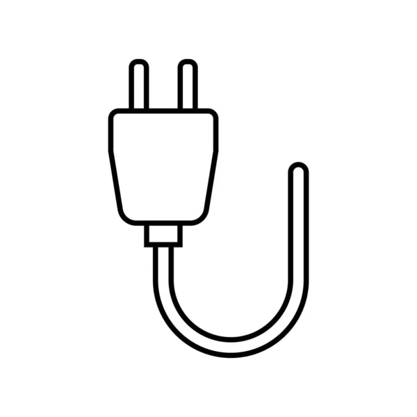 Plug Socket Ícone Vetor Modelo Ilustração Logotipo Design —  Vetores de Stock