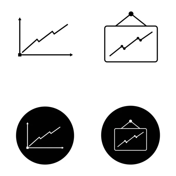 Statistics Icon Vector Template Illustration Logo Design — Stock Vector
