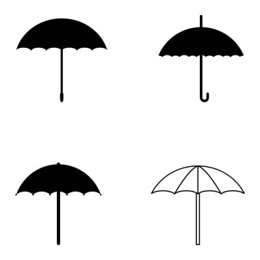 şemsiye simgesi vektör şablonu illüstrasyon logo tasarımı