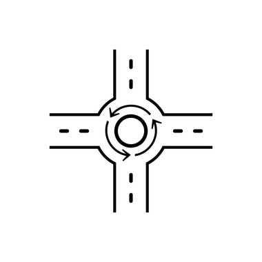 Yol simgesi vektör şablonu illüstrasyon logo tasarımı