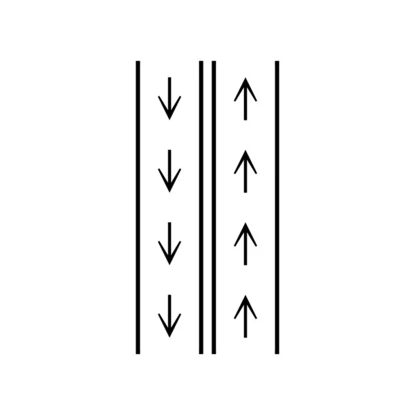 Road Icon Vector Template Illustration Logo Design — Stock Vector