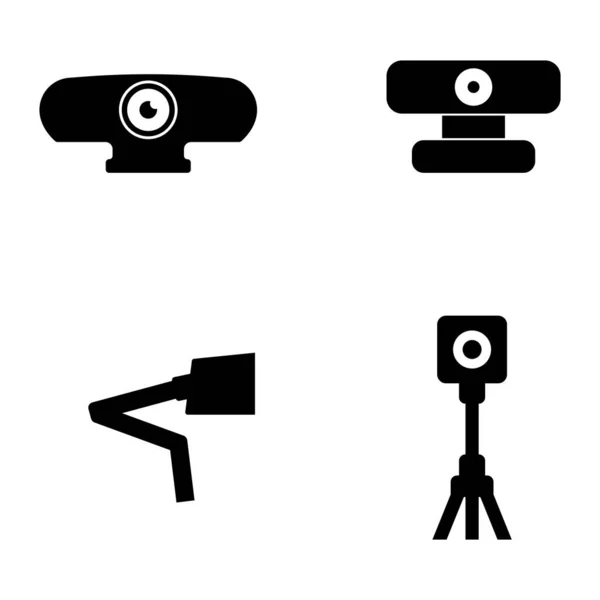 Webcam Icône Vectoriel Modèle Illustration Logo Conception — Image vectorielle