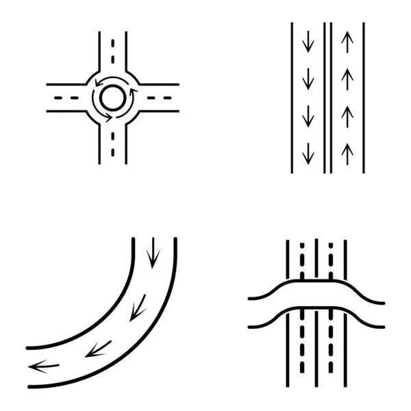 Camino Icono Vector Plantilla Ilustración Logo Diseño — Archivo Imágenes Vectoriales