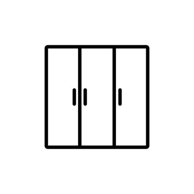 Dolap simgesi vektör şablonu çizim logosu tasarımı