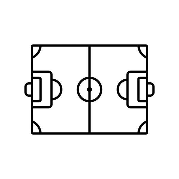 フットボールフィールドアイコンベクトルテンプレートイラストロゴデザイン — ストックベクタ