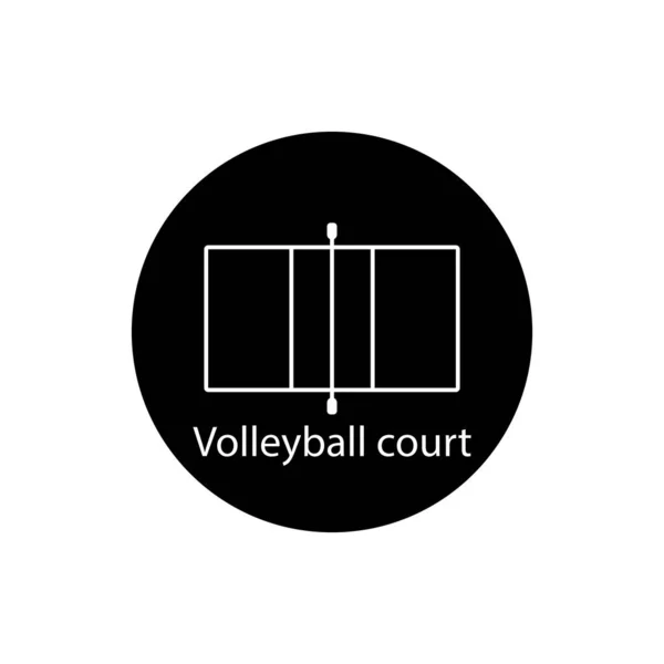 Modèle Vectoriel Icône Terrain Volley Illustration Logo Design — Image vectorielle